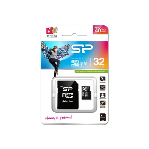 Silicon Power memory card SDHC 32GB SP032GBSTH010V10SP Slike