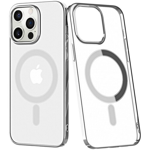  futrola magsafe clear za iphone 14 plus (6.7) srebrna Slike