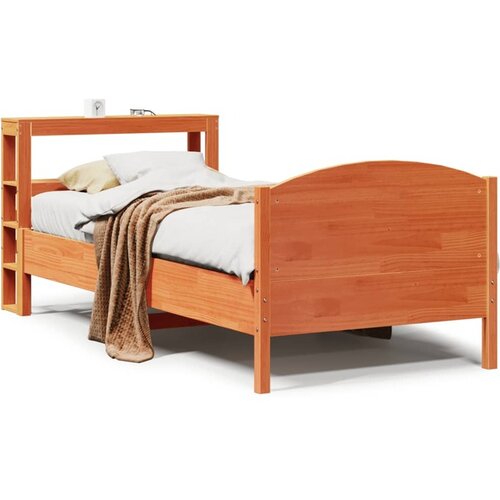 vidaXL Okvir kreveta bez madraca voštano smeđi 75 x 190 cm od borovine Cijene