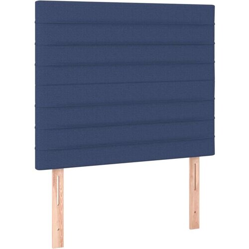 vidaXL Box spring postelja z vzmetnico moder 80x200 cm blago Cene