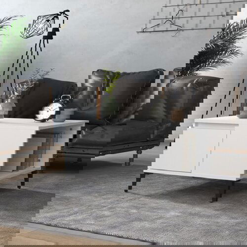 VidaXL Klubska mizica bela 55x55x36,5 cm inženirski les Slike