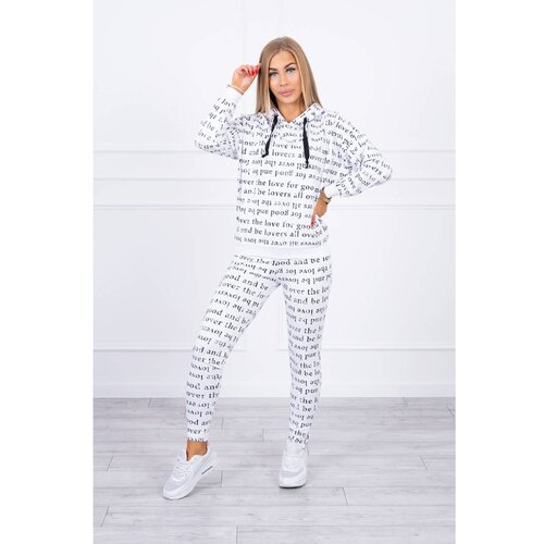 Kesi Set with print white Slike