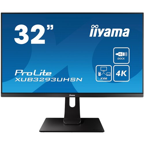Iiyama Prolite XUB3293UHSN-B5 Business Monitor - 80 cm (31.5''), 4K UHD (3840x2160), IPS LED, 60Hz, 4ms, 350 cd/m², matte / black XUB3293UHSN-B5 Cene