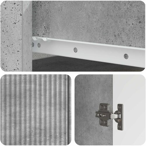  Kreveta Betonska siva 66 x 34,5 x 90 cm Konstruirano drvo Slike