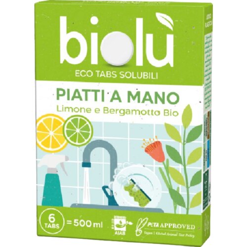 biolù Tekočina za ročno pomivanje posode Eco Tabs - 6 tab Cene