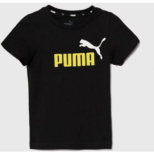Puma Dječja pamučna majica kratkih rukava boja: crna, s tiskom