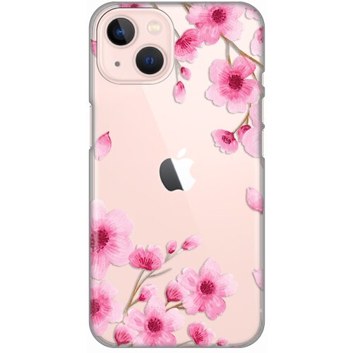 silikonska maska za iPhone 13 6.1 Rose Flowers Print Skin providna Slike