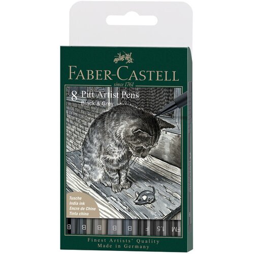  Set Pitt artist pk8 Gray&Black Faber-Castell 167171 blister Cene