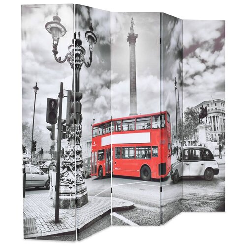 Maison Chic Zložljiv Paravan - Sobne pregrade 200x170 cm londonski avtobus črn in bel, (22111815) Cene