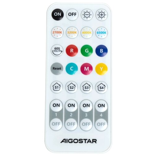 Aigostar led rgbw prigu&amp;scaron;iva zidna svetiljka mesh smart LED/12W/230V + daljinski upravljač, crna Slike