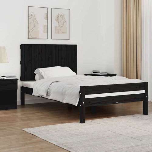  Zidno uzglavlje crni 108 x 3 x 60 cm od masivne borovine Cijene