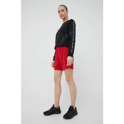 Adidas Kratke hlače za trening Entrada 22 za žene, boja: crvena, glatki materijal, visoki struk