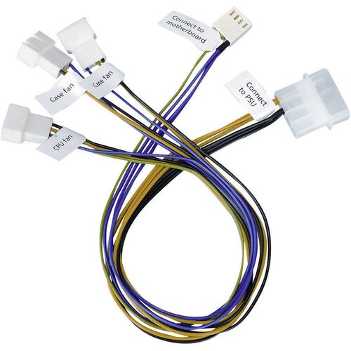 Akasa PC ventilator kabel [3x 3-polni mo&amp;scaron;ki konektor za računalni&amp;scaron;ki ventilator, 4-polni mo&amp;scaron;ki konektor za računalni&amp;scaron;ki ventilator - 1x 4-polni električni m, (20410743) Slike