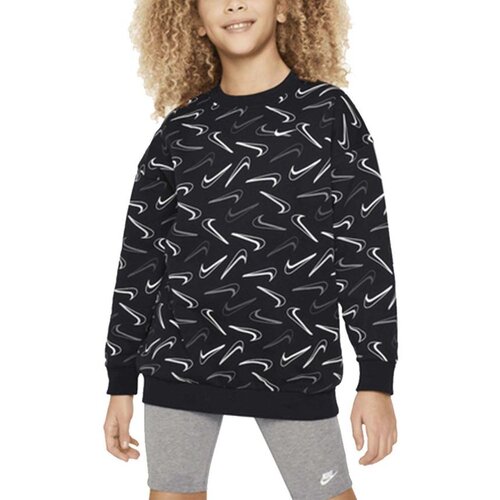 Nike duks za devojčice g nsw club flc ovrszd crw logo FN8604-010 Cene