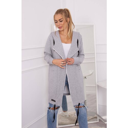 Kesi Insulated raincoat with hood in grey color Slike