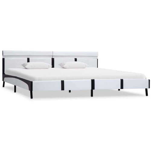 Okvir za krevet od umjetne kože LED bijeli 180 x 200 cm Slike