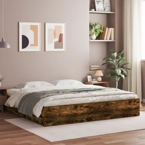  Okvir kreveta s ladicama boja hrasta 180x200 cm