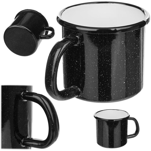 KADAX Emajlirana skodelica 400 ml, lonček 8 cm, retro darilo z ročajem, (5000358372) Cene