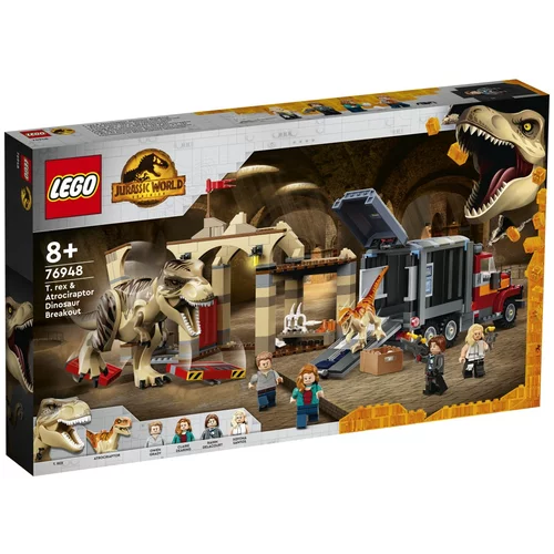 Lego jurassic world 76948 bijeg dinosaura t. rexa i atrociraptora