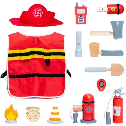 UMU® Roleplay Firefighter Set aktivnostna igrača iz lesa Cene