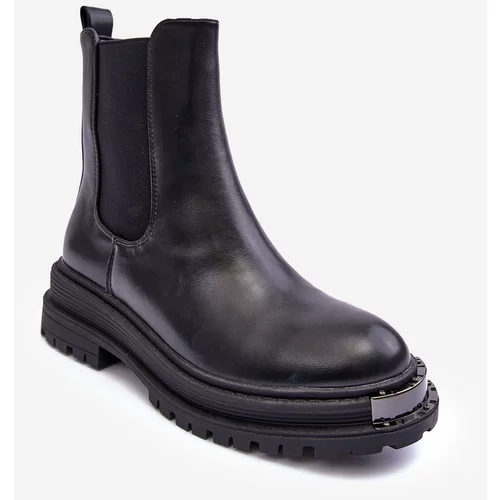 Kesi Chelsea Flat-heeled and platform boots, black, Linestta
