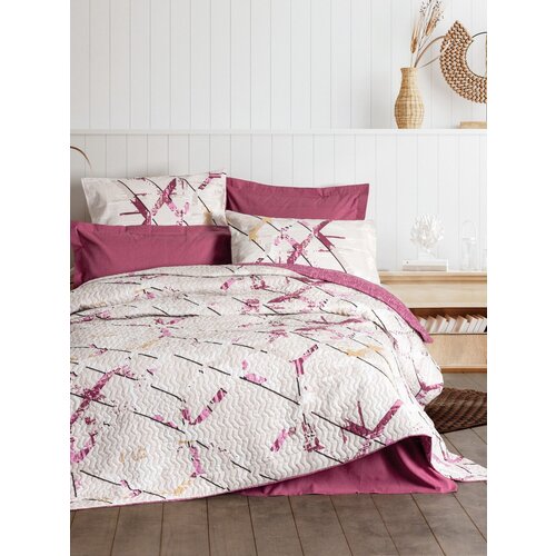  Renata - plum plum ranforce single quilt cover set Cene