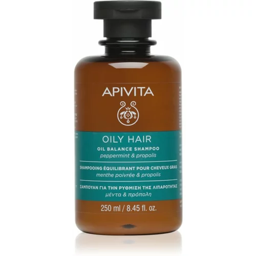 Apivita Hair Care Oily Hair globinsko čistilni šampon za mastno lasišče za krepitev in sijaj las 250 ml