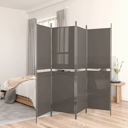 Sobna pregrada s 5 panela Antracit 250 x 200 cm od tkanine Cene