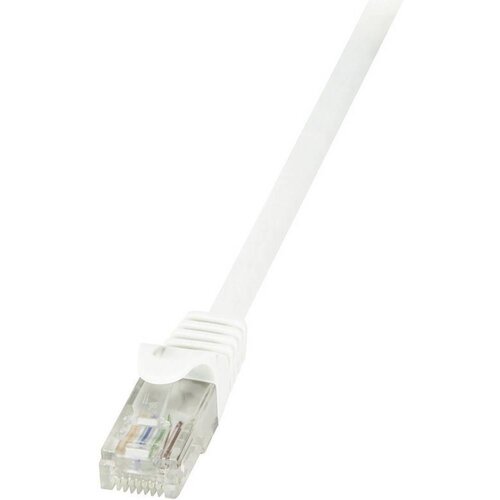 Logilink CP2021U RJ45 omrežni kabel\, Patch kabel CAT 6 U/UTP 0.50 m bela z zaščitnim zapornim zatičem 1 kos, (20418988) Cene