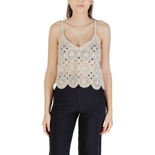 Vila Topi & Bluze Virisse Singlet Crochet Top 14105861 Bež Cene