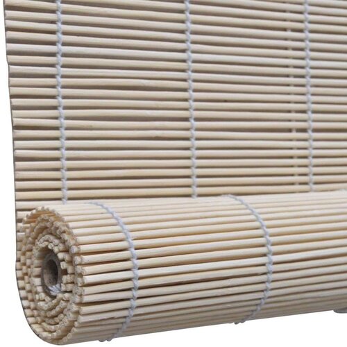 Rolo zavjesa od bambusa prirodna boja 120 x 220 cm Slike