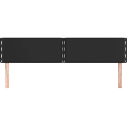  Uzglavlja 2 kom crna 100x5x78/88 cm od umjetne kože Slike