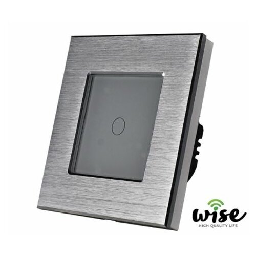 Wise Wifi pametni prekidač, aluminijumski panel srebrni - 1 taster WP0031 Slike