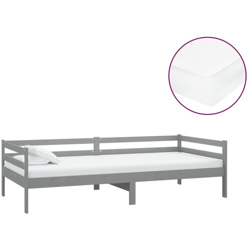  Dnevni ležaj s madracem 90 x 200 cm od masivne borovine Slike