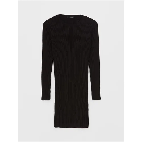 LC Waikiki Women's Knitwear Dress with a Crew Neck and Long Sleeves Straight