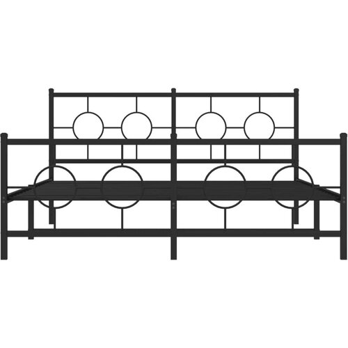  okvir kreveta uzglavlje i podnožje crni 150x200 cm Slike