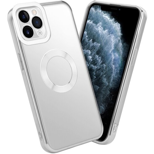 Cadorabo Ohišje, združljiv z Apple v prozorni - srebrni - zaščitni pokrov, narejen iz fleksibilnega silikona TPU s kromiranjem, (20593459) Cene
