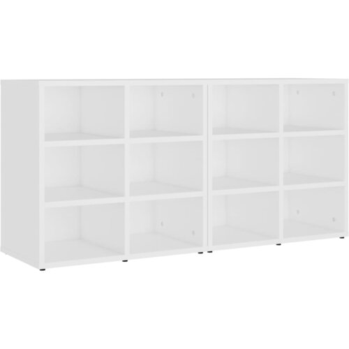 Maison Chic Omarica za obutev - Kopa za čevlje 2 kosa bele 52,5x30x50 cm, (21777296) Slike