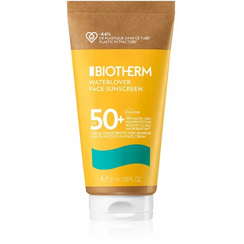 Biotherm Waterlover Face Sunscreen zaščitna krema za obraz proti staranju za netolerantno kožo SPF 50+ 50 ml