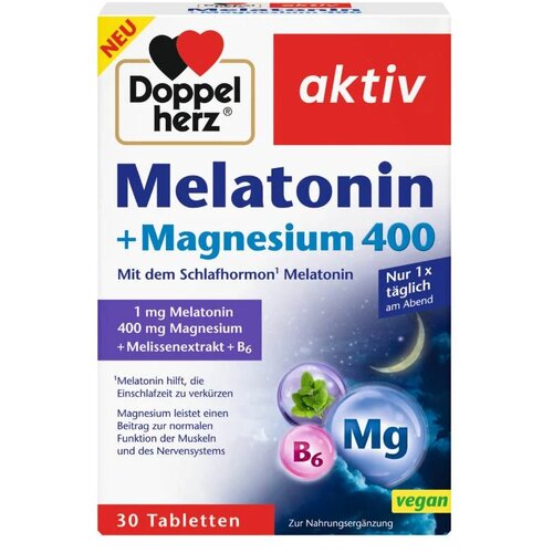 Doppelherz melatonin+magnezijum 400, 30 tableta Slike