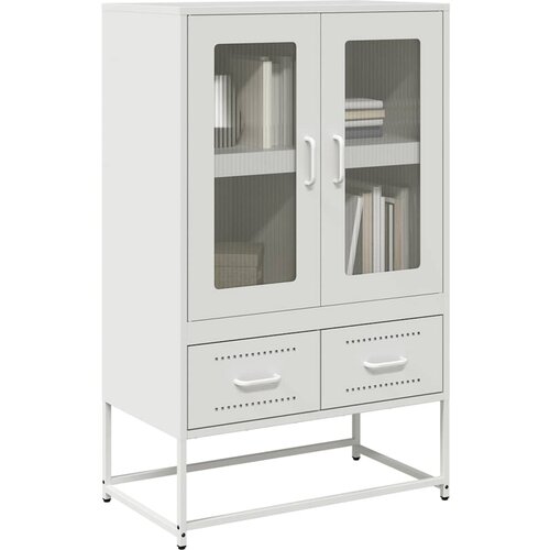 vidaXL Visoka omara bela 68x39x111,5 cm jeklo Cene