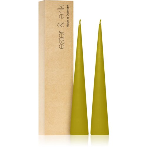 ester & erik cone candles pure wasabi (no. 68/2) sveča 2x25 cm Cene