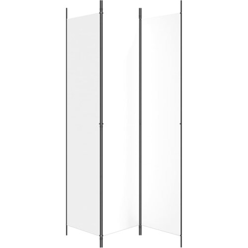  pregrada s 3 panela bijela 150 x 220 cm od tkanine Slike