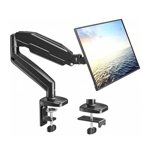 Iiyama Flexible desk mount for single monitor with height adjustable gas spring. Deskmount with clamp or grommet. Monitor size 10~27", VESA 75x75 or 100x100mm, 1~5kg Cene
