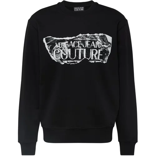 Versace Jeans Couture Sweater majica siva / crna / bijela