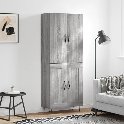 vidaXL Visoka komoda siva sonome 69 5x34x180 cm od konstruiranog drva Cijene