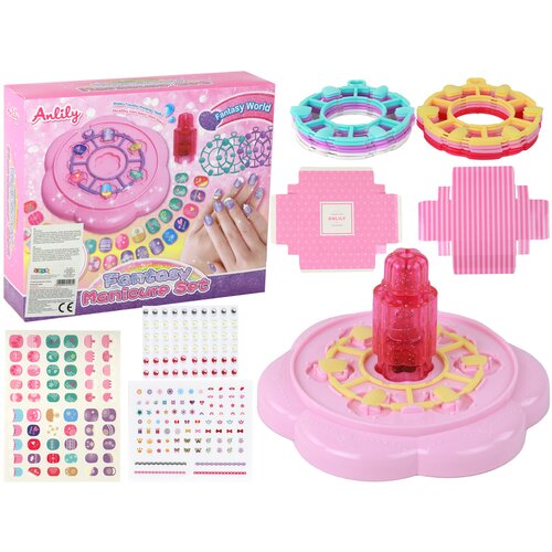  Nail Set Pink Nail Tips Stickers Diamonds Cijene