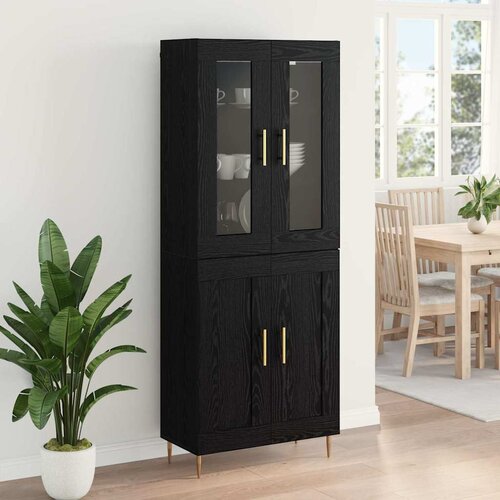  Highboard 2 kom. Crni hrast 69,5 x 34 x 180 cm Slike