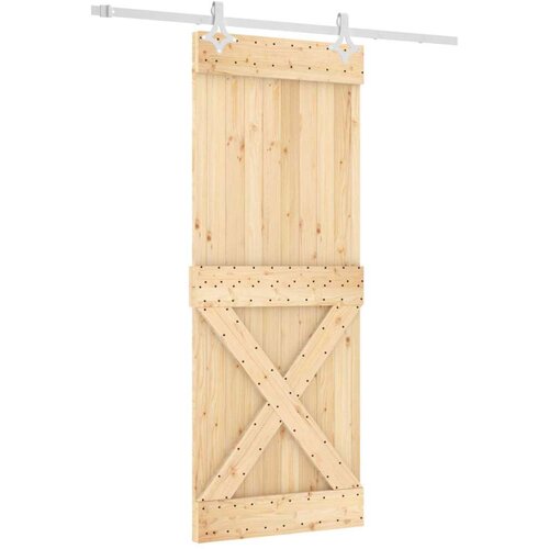  Klizna vrata Prirodna i bijela 80 x 210 cm Čvrsta borovina Cene