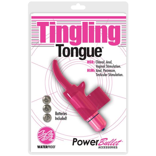 PowerBullet Vibracijski naprstnik Tingling Tongue, roza Cene